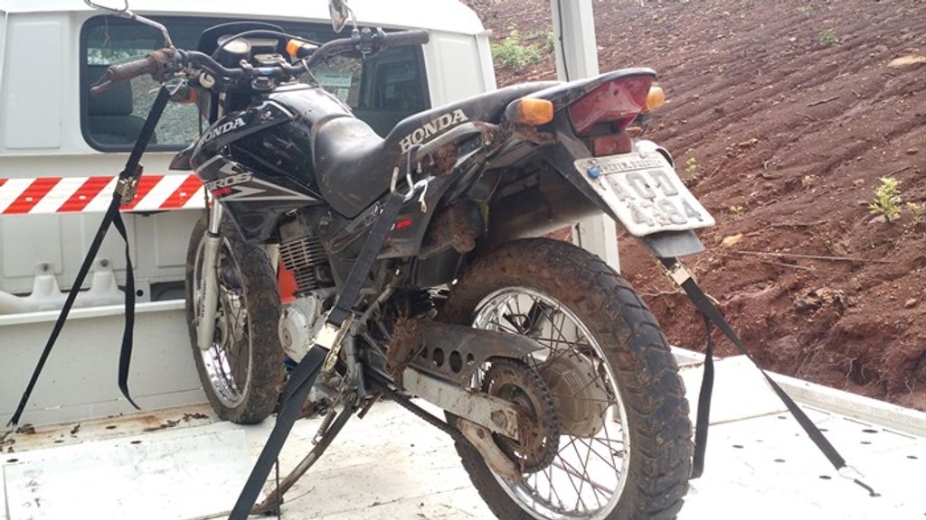 Motocicleta é encontrada dentro do Rio do Peixe em Herval