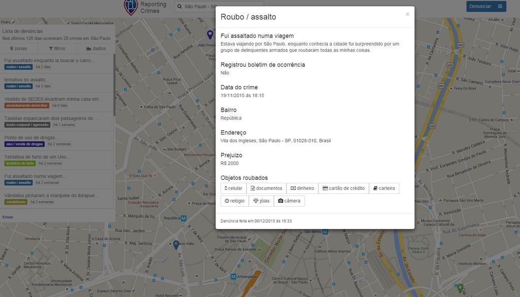 Entrevistamos o criador de um site que mostra tipos e quantidade de crimes ocorridos em cada região do país