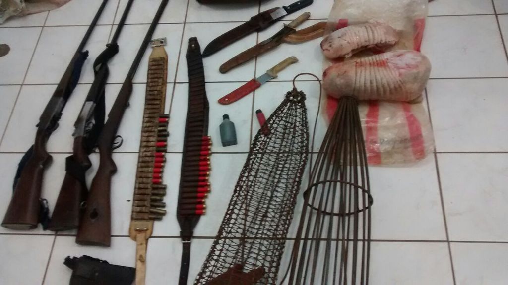 Polícia apreende material de caça e animais abatidos em Campos Novos