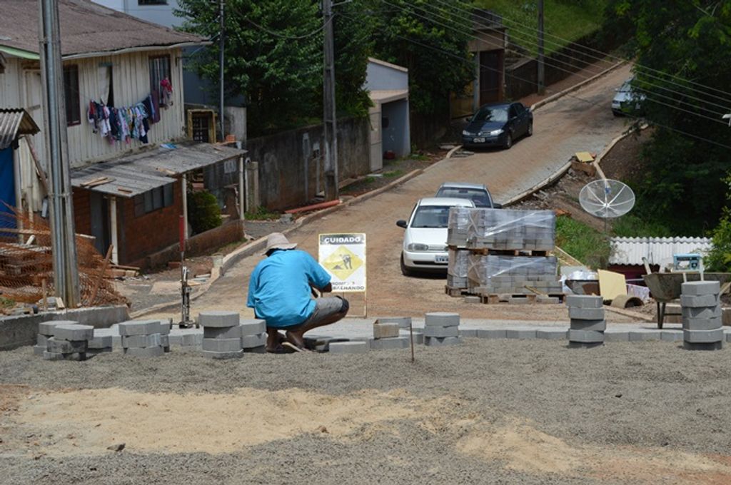 Seguem as obras na Rua Herve Celant em Joaçaba