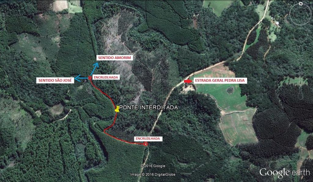 Ponte no interior de Catanduvas está interditada