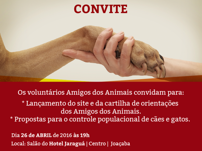Voluntários Amigos dos Animais promoverá evento para  apresentar  propostas para o controle populacional de animais