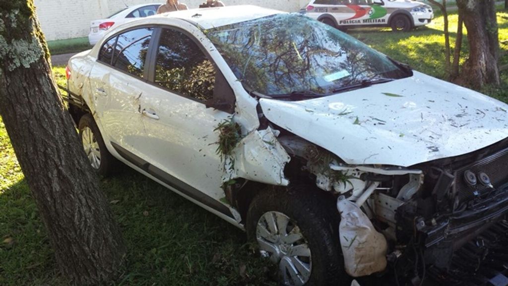 Capotamento na BR 282 em Joaçaba