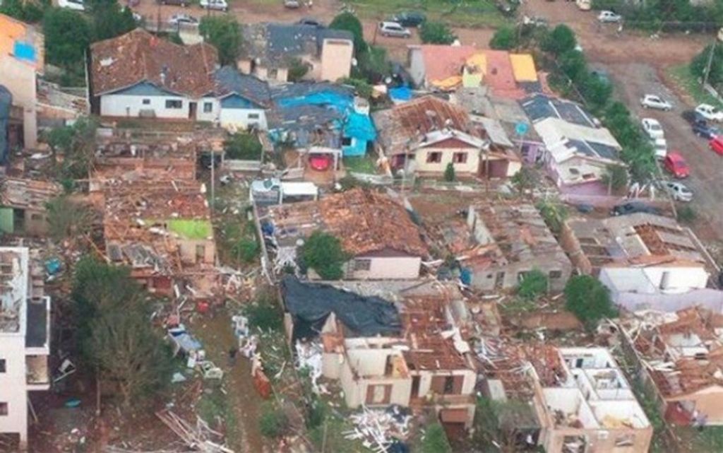 Um ano do tornado que assustou a região Oeste de Santa catarina