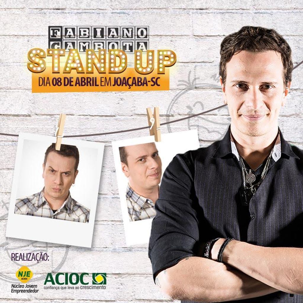 Stand UP com Fabiano Cambota acontece nesta sexta (08) em Joaçaba