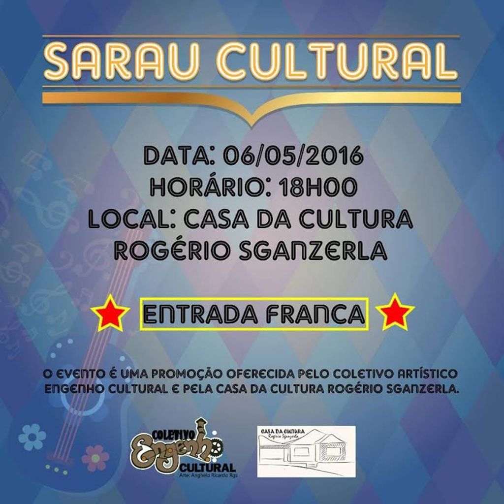 I Sarau Cultural reunirá talentos em Joaçaba