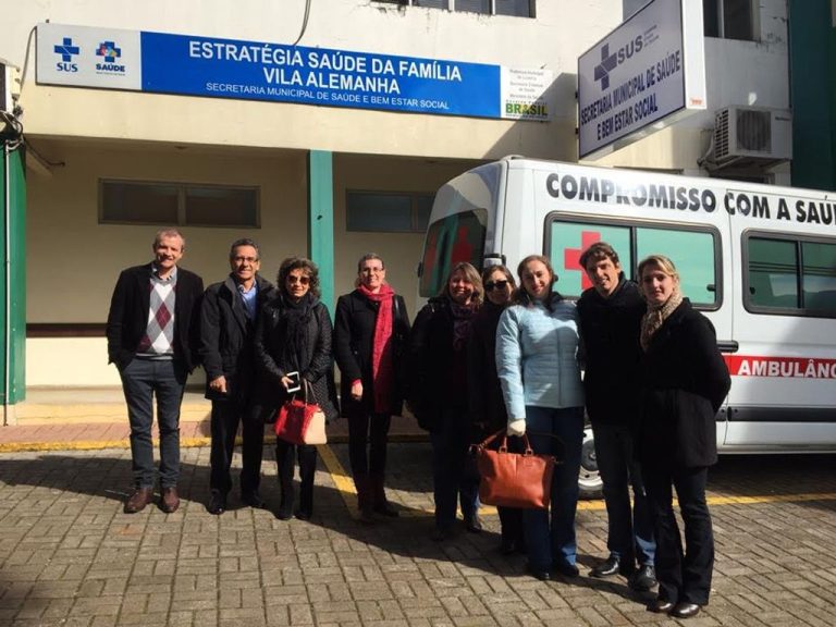 Comissão Internacional do Chile e do Equador visitou a Unidade de Saúde do Município de Luzerna