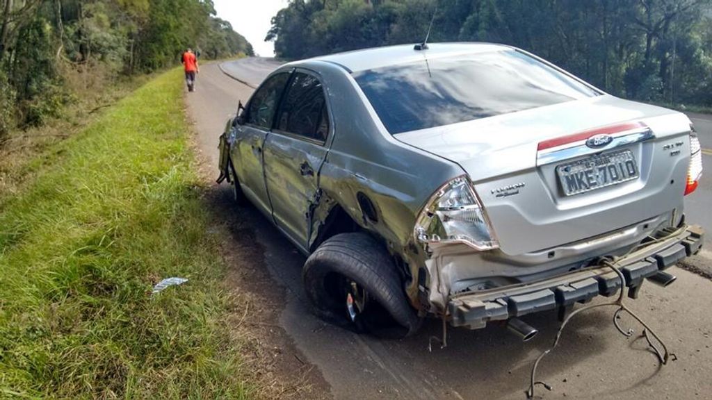 Veículo de Joaçaba se envolve em acidente na BR-282