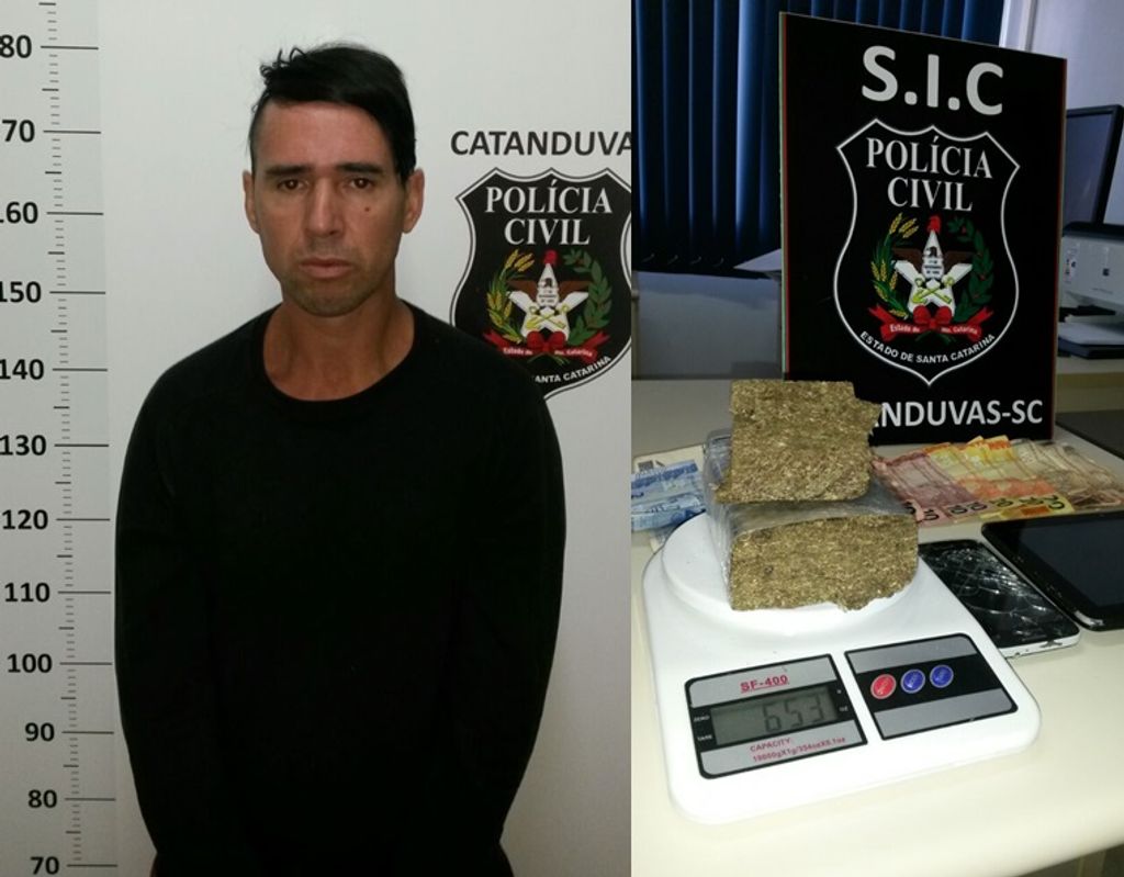 Polícia apreende droga e prende homem por envolvimento com o tráfico em Catanduvas