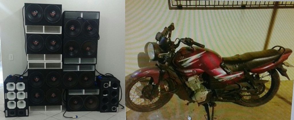 PM apreende paredões de som, recupera motocicleta furtada e prende motoristas embriagados