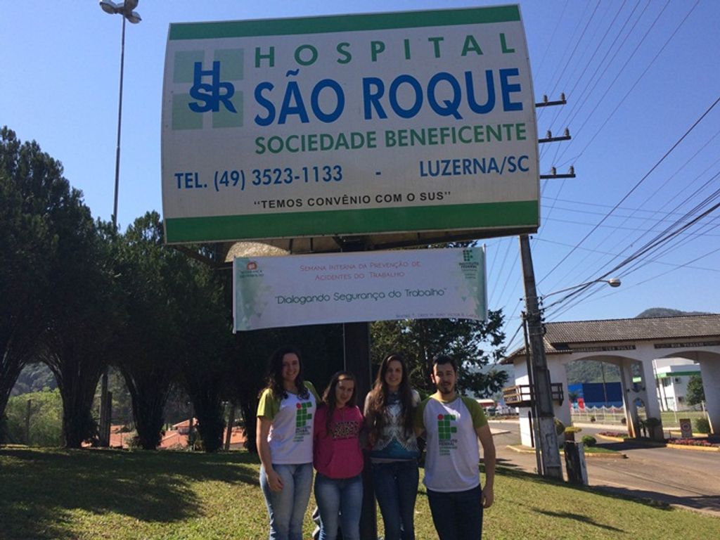 Alunos do IFC fazem ações de prevenção no Hospital São Roque
