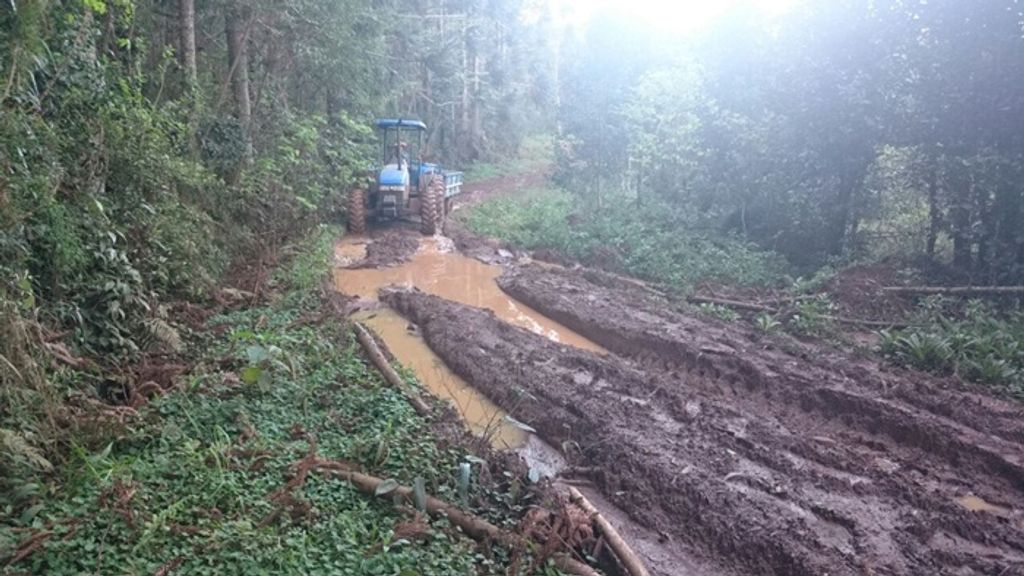 Sem atenção do poder público há quatro anos, agricultor tranca estrada no interior de Joaçaba