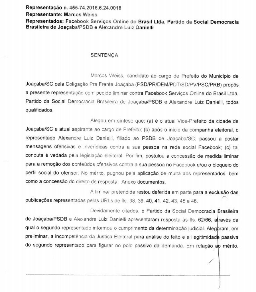 Eleitor é condenado a pagar multa por postagens no Facebook