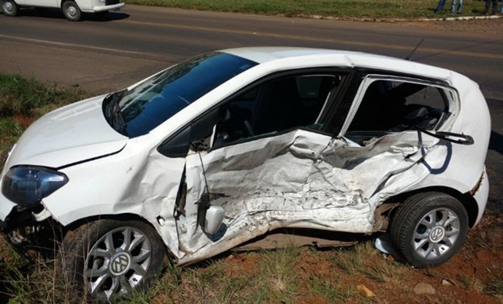 Acidente na  BR 282, em Campos Novos, envolve veículo com placas de Herval d’ Oeste