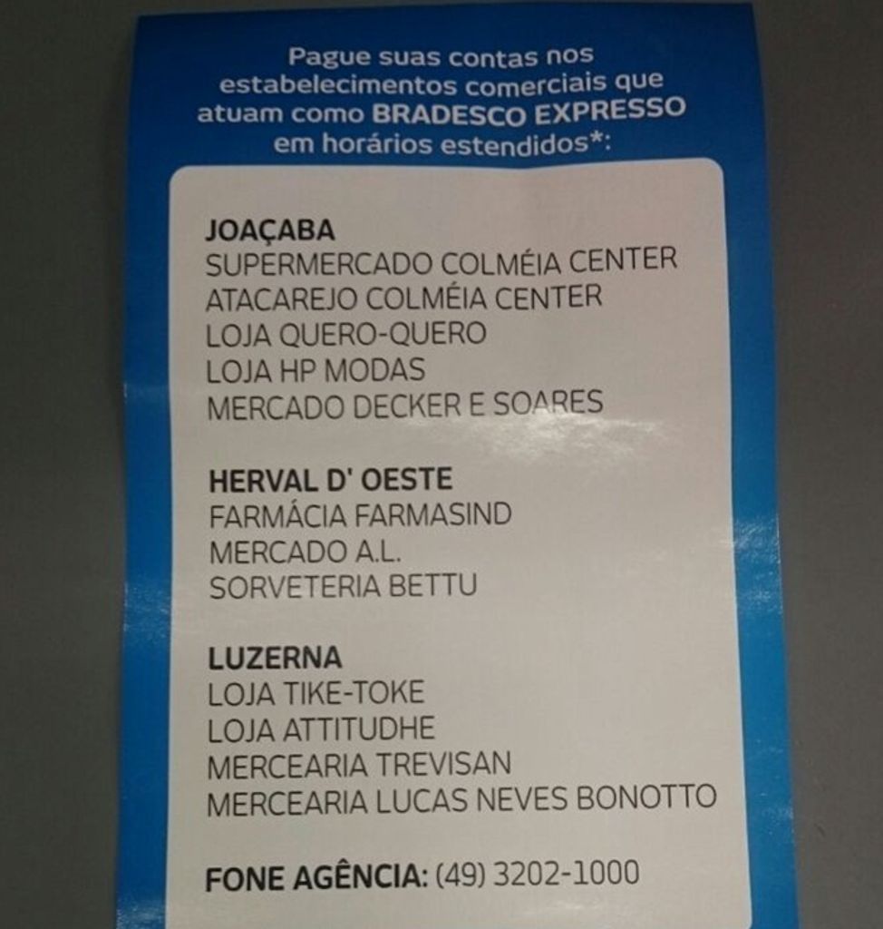 Bancos privados de Joaçaba aderem à greve