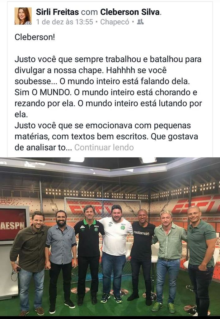 Esposa do assessor de imprensa da Chapecoense posta carta emocionante ao marido falecido