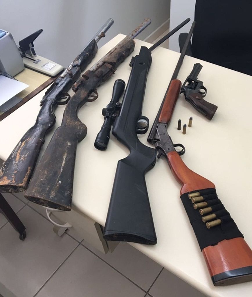 Polícia cumpre mandados de busca e apreende armas em Ipira
