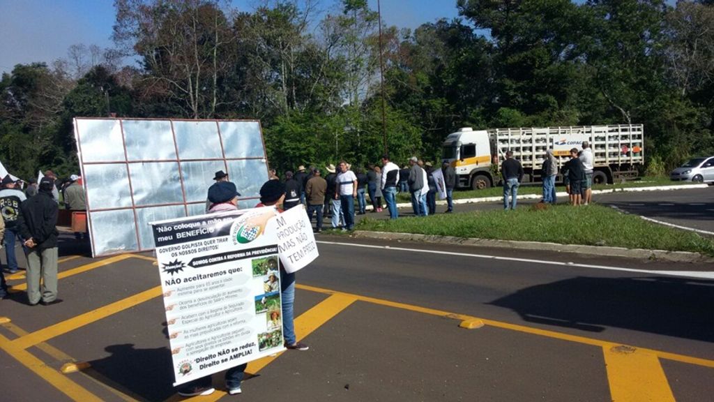 Greve geral tem atos em Joaçaba e Campos Novos