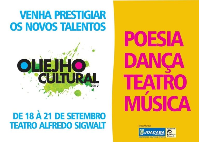 Segunda etapa da Oliejho da Cultural inicia na próxima segunda-feira