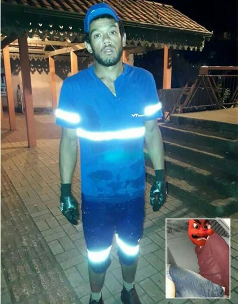 Gari vira herói em Videira após nadar atrás de ladrão e recuperar celular furtado