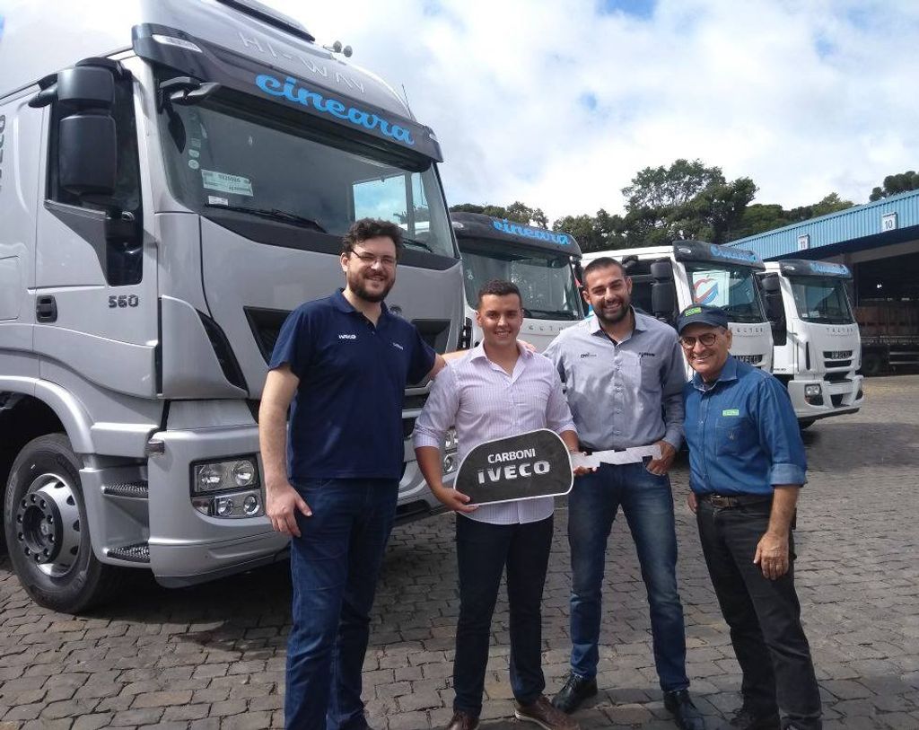 Clientes da Carboni Iveco Videira participaram de gravação para o programa Pé na Estrada da Band TV