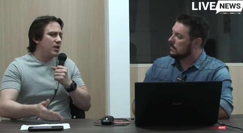 Live News – Vereador fala sobre projeto polêmico de coibir fogos com estou em Joaçaba