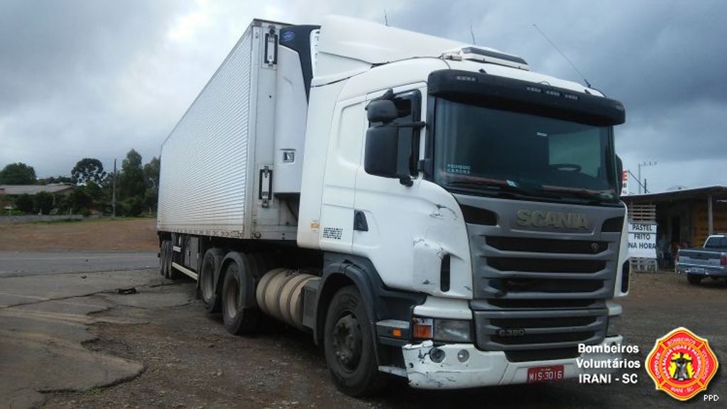 Acidente é registrado na BR 153 próximo ao Trevão de Irani