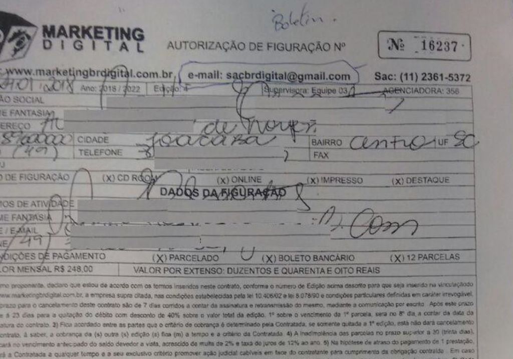 Procon alerta para golpe da lista online em Joaçaba