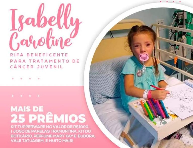 Campanha arrecada recursos para ajudar no tratamento contra o câncer da pequena Isabelly