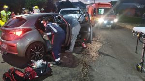 Acidente deixa feridos no centro de Erval Velho