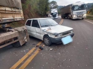 Veículo de Joaçaba se envolve em acidente na BR-282