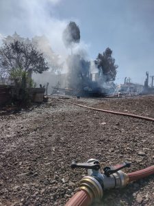 Incêndio atinge várias residências em Fraiburgo