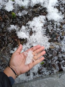 Vídeo mostra granizo em Joaçaba