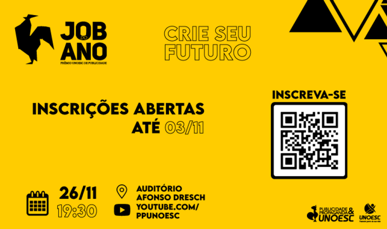 Estão abertas as inscrições para a 4ª Edição do Prêmio Unoesc de Publicidade
