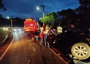 Colisão violenta entre veículos é registrada em Fraiburgo