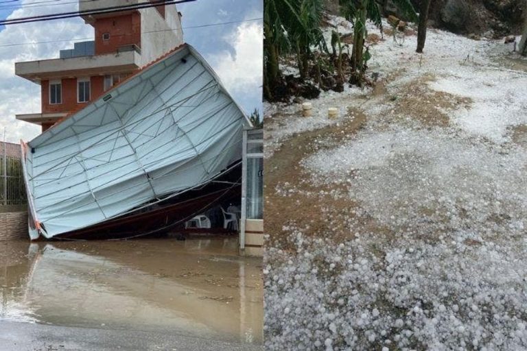 Granizo causa estragos e surpreende moradores de SC