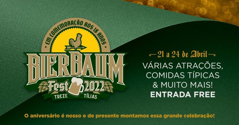 Vem aí a Bierbaum Fest 2022 em comemoração aos 18 anos da Cervejaria Bierbaum de Treze Tílias