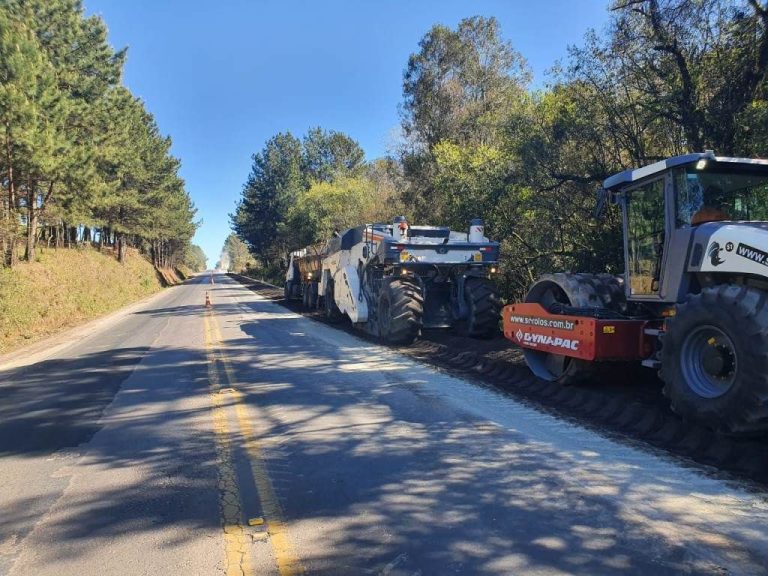 Empresa começa recuperação da BR-282 entre Irani e Ponte Serrada