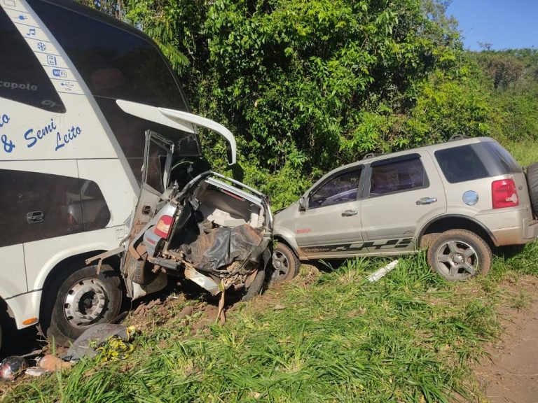Veja fotos do acidente que deixou uma vítima fatal nesta manhã na BR-282