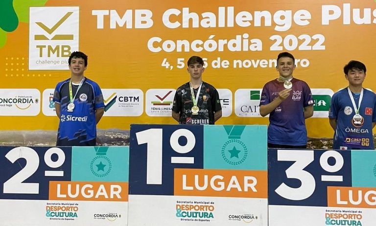 Pró tênis de mesa de Joaçaba conquista três títulos nacionais