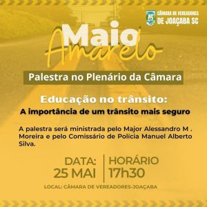 Educação no trânsito: Câmara promove palestra na próxima quinta em Joaçaba