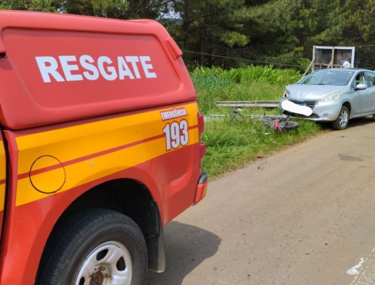 Jovem morre após colisão entre motocicleta e carro em Curitibanos