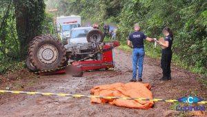 Acidente com trator deixa homem morto em Campos Novos