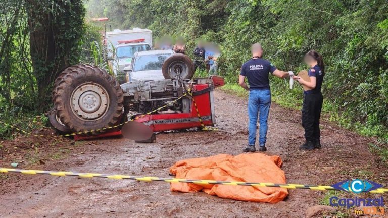 Acidente com trator deixa homem morto em Campos Novos