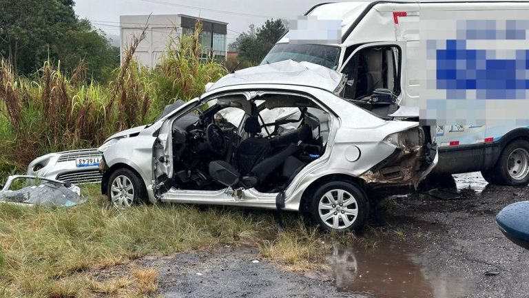 Confirmadas duas mortes em grave acidente na BR-282, em Joaçaba