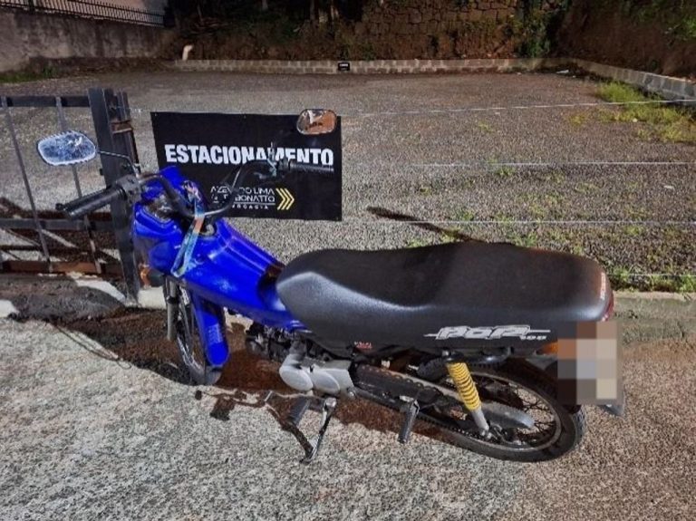 PM detém autor de furto de motocicleta no Centro de Joaçaba e recupera o veículo