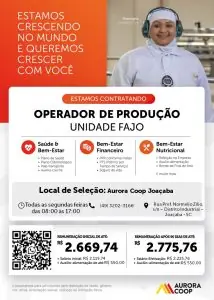 Operador de Produção – Aurora Coop Joaçaba